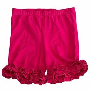 SWEETHONEY Girls Dark Pink Ruffle Shorties Size 8